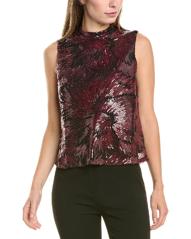 Nanette Nanette Lepore Sequin Blouse Loose Oversized Blouse