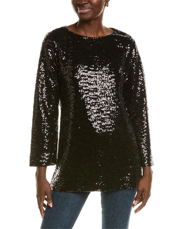 tyler böe Sequin Blouse Side Tie Blouse