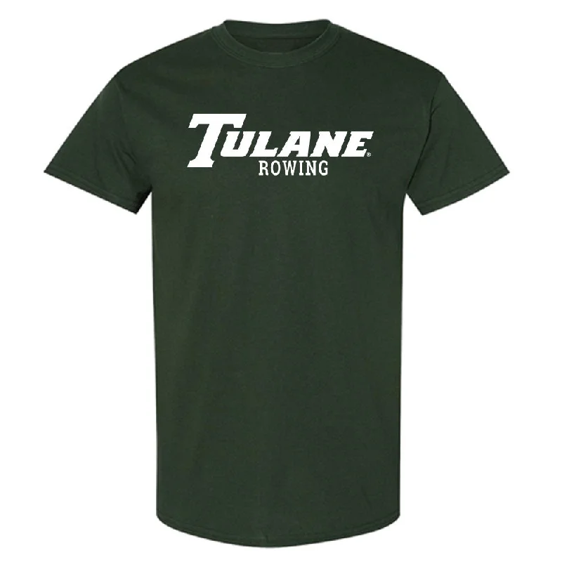 Tulane - NCAA Women's Rowing : Ava Anderson - T-Shirt-- Ribbed T-Shirt High Neck Heavyweight Tulane - NCAA Women's Rowing : Ava Anderson - T-Shirt-- Ribbed T-Shirt High Neck Heavyweight