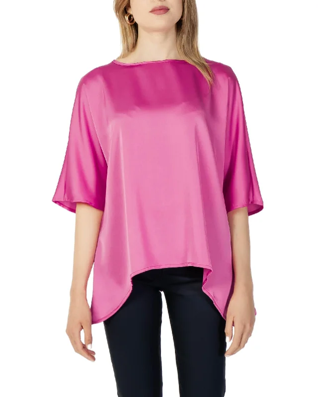 Sandro Ferrone  Women's Silk Blouse Pink Soft Satin Blouse