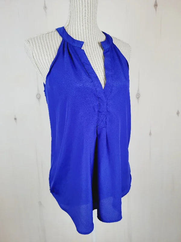URBAN BEHAVIOUR ROYAL BLUE BLOUSE LADIES MEDIUM PRE-LOVED Vintage Lace Blouse