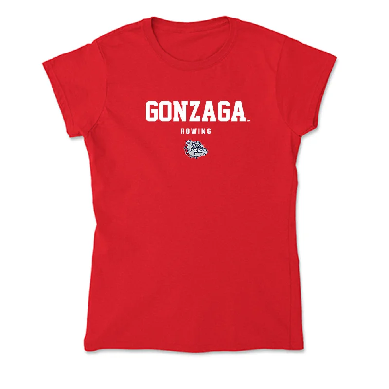 Gonzaga - NCAA Women's Rowing : Julia Palmer - Soft Style Women’s T-Shirt -- Basic T-Shirt Crew Neck Short Sleeve Gonzaga - NCAA Women's Rowing : Julia Palmer - Soft Style Women’s T-Shirt -- Basic T-Shirt Crew Neck Short Sleeve