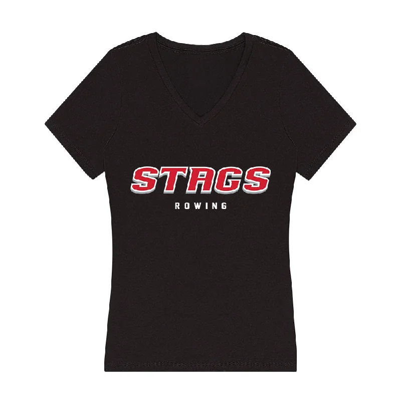 Fairfield - NCAA Women's Rowing : Jill Newman - Women's V-Neck T-Shirt-- Modern Contemporary Chic Fairfield - NCAA Women's Rowing : Jill Newman - Women's V-Neck T-Shirt-- Modern Contemporary Chic