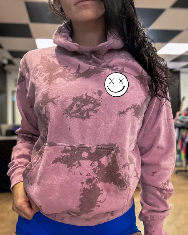 Salty Savage Unisex “OG Basic Smile” Tie Dye Hoodie | Basic Hoodie with Front Slit Layering Stylish Salty Savage Unisex “OG Basic Smile” Tie Dye Hoodie | Basic Hoodie with Front Slit Layering Stylish