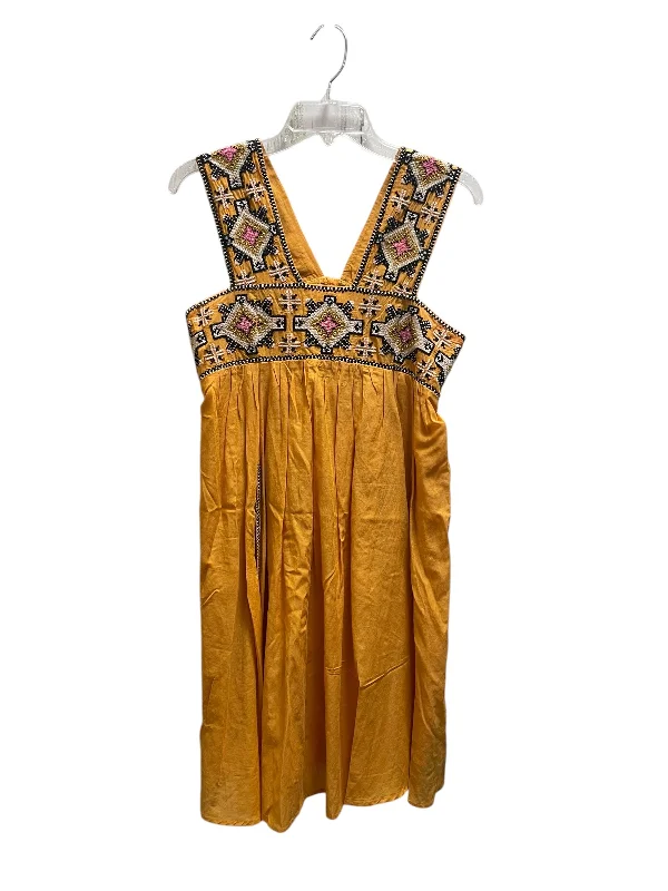 Dress Casual Midi By Anthropologie In Orange, Size: Xs Turtleneck Warm Winter