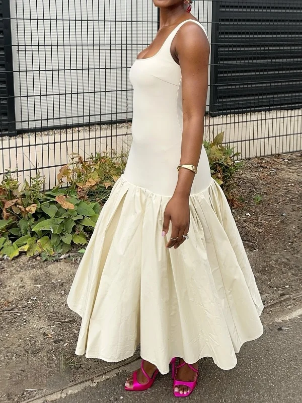 Demure Maxi Party Dress Tunics Summer linen