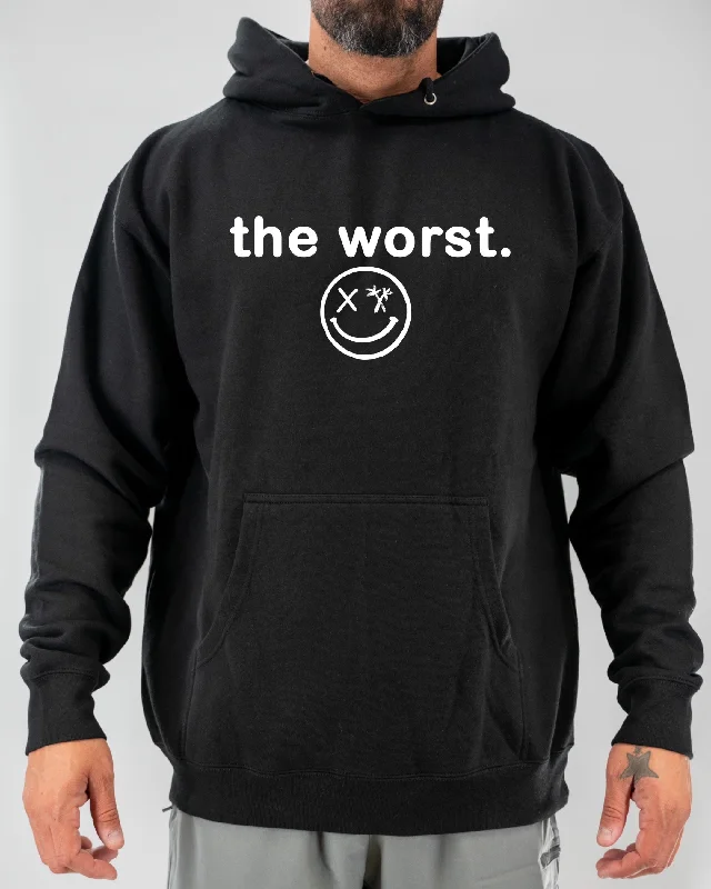 Salty Savage Unisex "the worst" Classic Hoodie | Black Hoodie with Ribbed Neckline Snug Warm