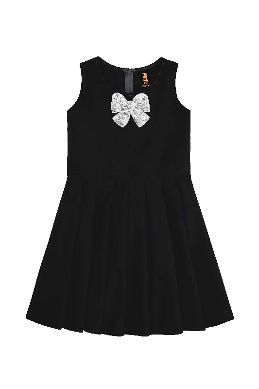 Onyx Black Fancy Fit & Flare Skater Christmas Party Dress - Girls Tunics Vintage classic Onyx Black Fancy Fit & Flare Skater Christmas Party Dress - Girls Tunics Vintage classic