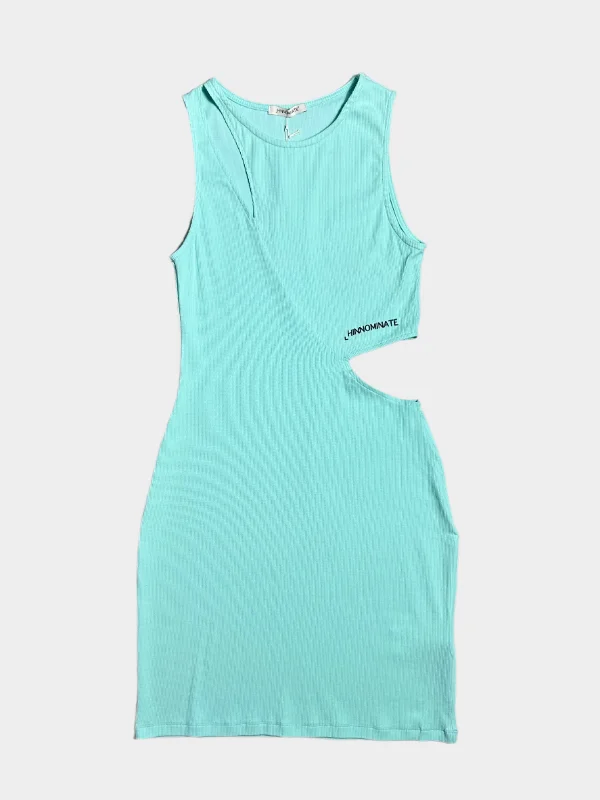 Mini Cut-Out Dress Tunics Yoga stretchy