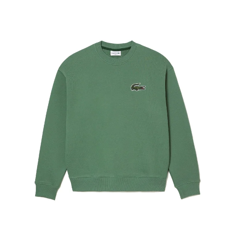 Lacoste SH6405 Unisex Sweatshirt Hoodie with Embroidery Detailed Premium