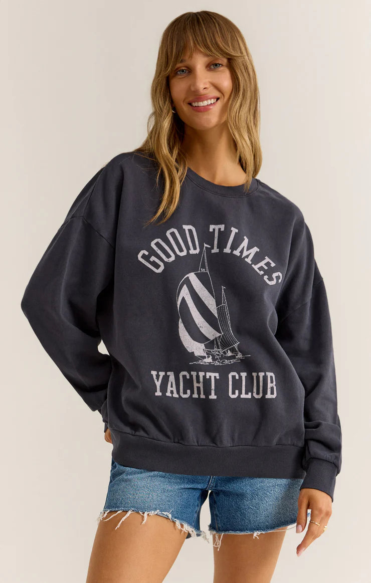 Z Supply Yacht Club Sunday Sweatshirt Cotton Hoodie Fleece Lining Warmth