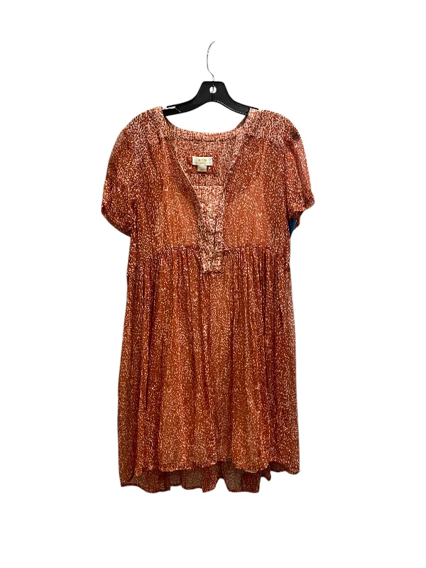 Dress Casual Short By Maeve In Orange, Size: S Tunics Chic elegant