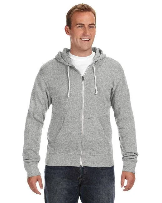 J America Adult Triblend Full-Zip Fleece Hooded Sweatshirt JA8872 Hoodie with Contrast Stitching Detailed Premium J America Adult Triblend Full-Zip Fleece Hooded Sweatshirt JA8872 Hoodie with Contrast Stitching Detailed Premium