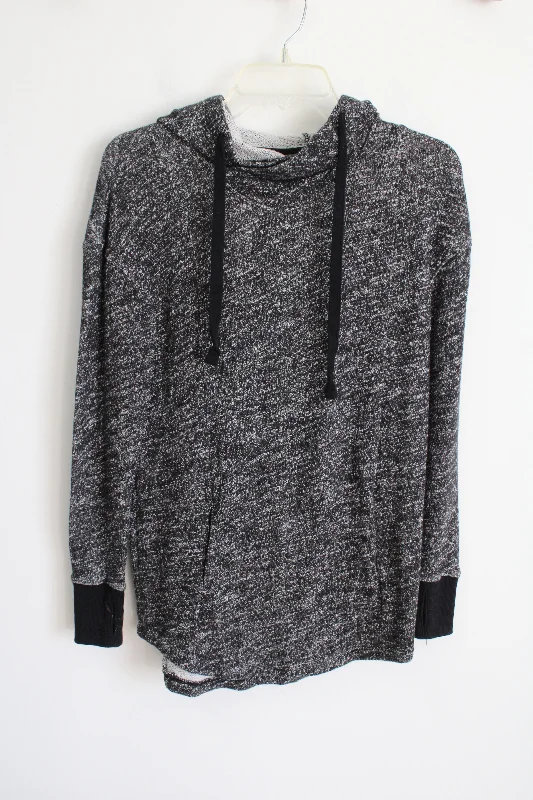 Mossimo Black Speckled Hoodie | XS Hoodie with Hem Ribbing Snug Secure