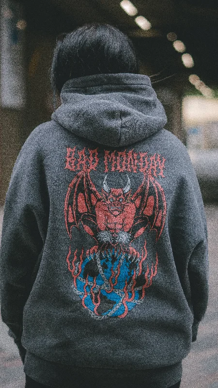 Vintage Relax Fit End Of Days Hoodie Hoodie with Rolled Sleeves Casual Relaxed