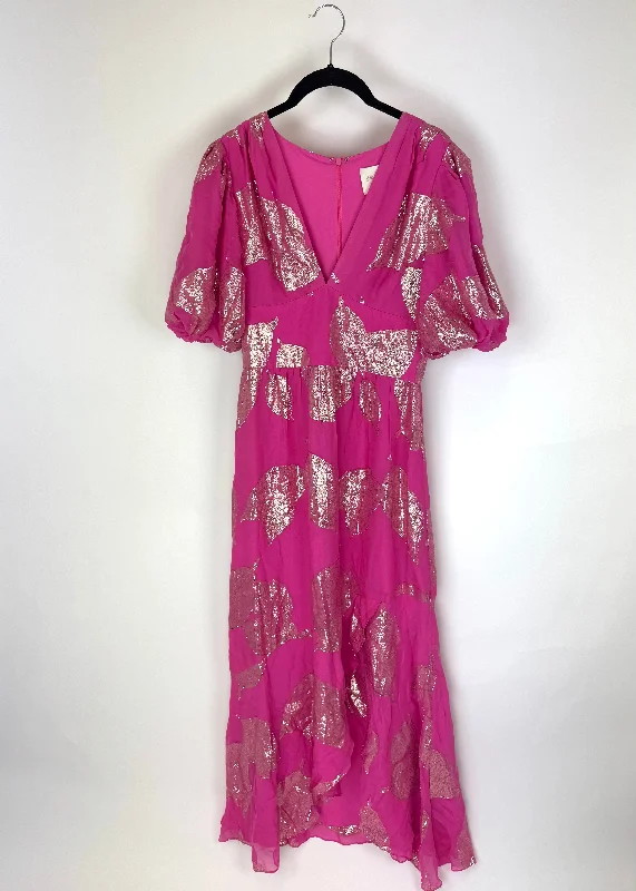 Pink And Gold Metallic Dress - Size 2/4 Tunics Timeless classic