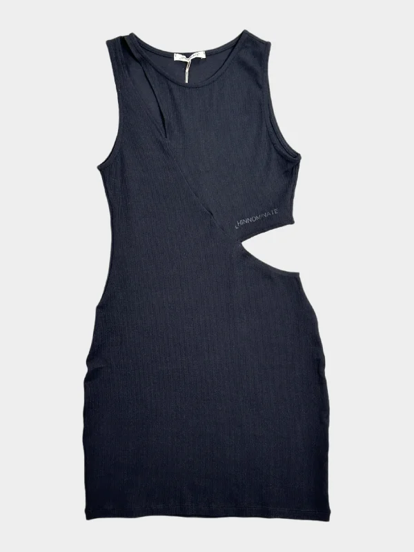 Mini Cut-Out Dress Tunics Denim casual