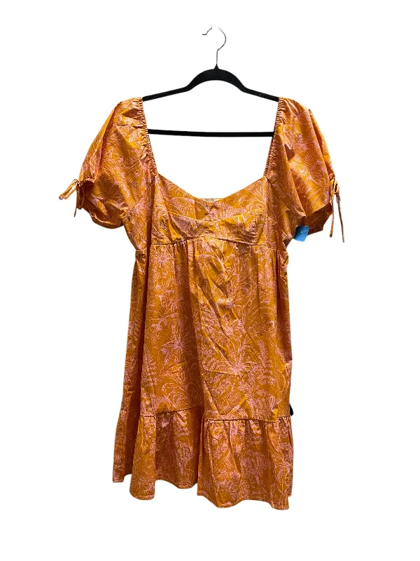 Dress Casual Short By Lush In Orange, Size: L Tunics Practical durable