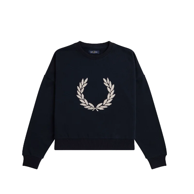 Fred Perry G5104 Laurel Sweatshirt Hoodie with Print Artistic Unique