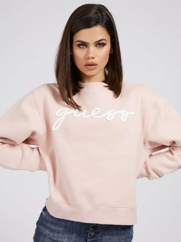 Guess Amanda Logo Sweatshirt Hoodie with Illustration Artistic Creative