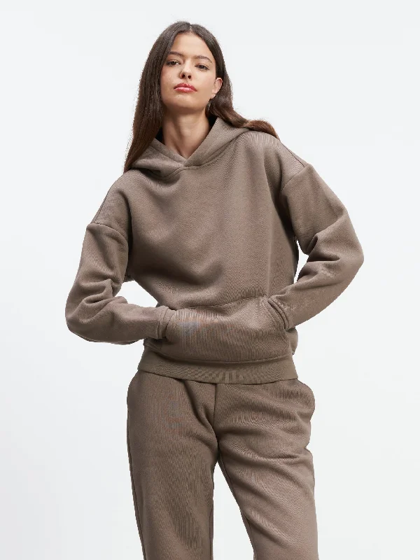 Womens Relaxed Hoodie in Taupe Hoodie with Earth Tones Natural Calm