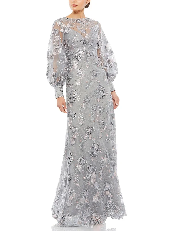 Womens Sequined Floral Evening Dress Tunics Practical durable