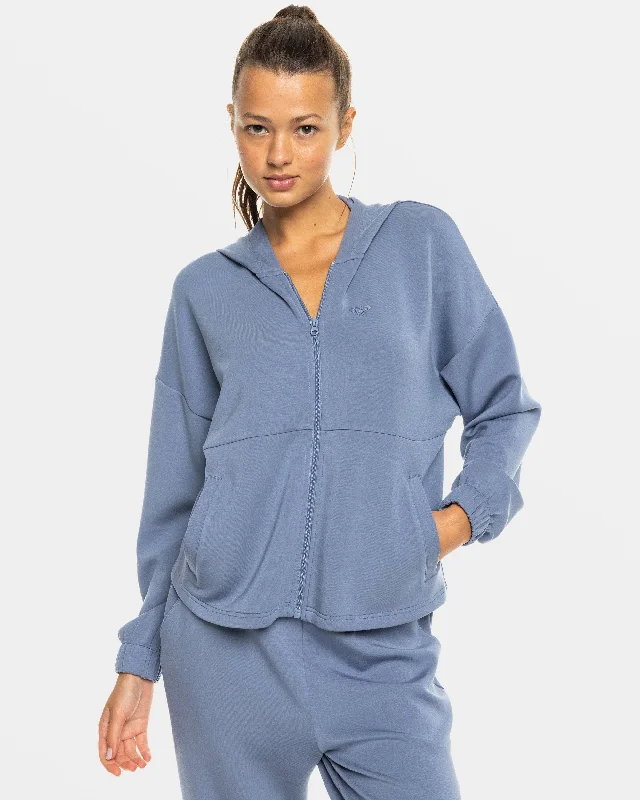 Rise & Vibe Sweet Zip-Up Hoodie - Wild Wind Hoodie with Drawstring Waist Adjustable Fitted Rise & Vibe Sweet Zip-Up Hoodie - Wild Wind Hoodie with Drawstring Waist Adjustable Fitted