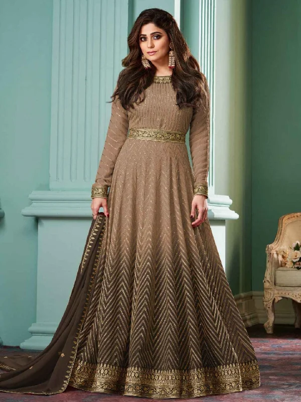 Real Georgette - Anarkali Dress Turtleneck Warm Winter