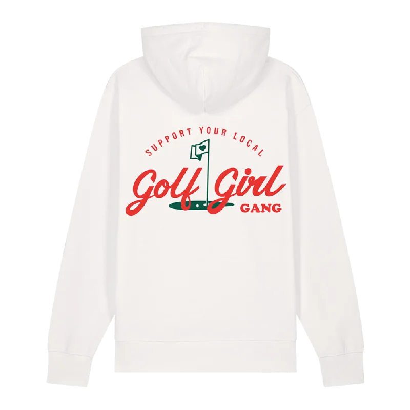 Bunker Woman Girl Gang Hoodie Off White Hoodie with Reflective Safety Nightwear