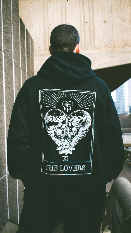 The Lovers Hoodie Hoodie with Hem Frayed Vintage Worn