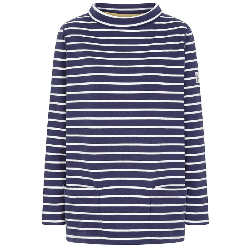 Lazy Jacks Striped Roll Neck Sweatshirt LJ94S Hoodie with Raglan Sleeves Sporty Comfortable Lazy Jacks Striped Roll Neck Sweatshirt LJ94S Hoodie with Raglan Sleeves Sporty Comfortable