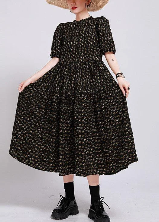 Women Black Print O-Neck Circle Summer Party Dresses Half Sleeve Bodycon Fitted Nightout Women Black Print O-Neck Circle Summer Party Dresses Half Sleeve Bodycon Fitted Nightout