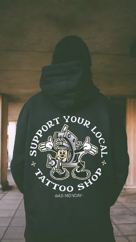 Heavy Weight Support Your Local Tattoo Shop Hoodie Graphic Hoodie Design Print
