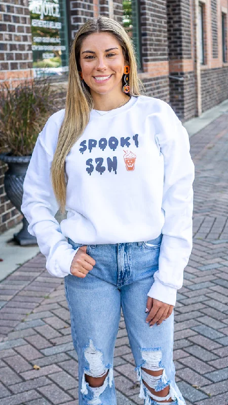 Spooky Szn PSL Sweatshirt Hoodie with Ribbed Cuffs Snug Fit Comfort