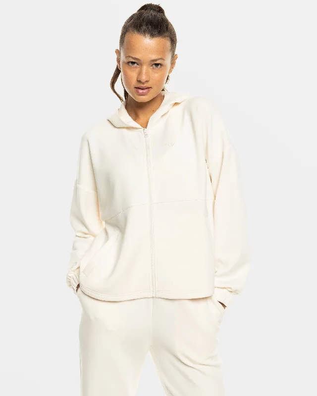 Rise & Vibe Sweet Zip-Up Hoodie - Buttercream Hoodie with Velcro Closure Adjustable Secure Rise & Vibe Sweet Zip-Up Hoodie - Buttercream Hoodie with Velcro Closure Adjustable Secure