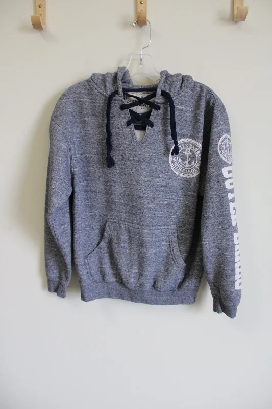 Outer Bank Authentic Blue Hoodie | S Hoodie Crop Top Short Trendy