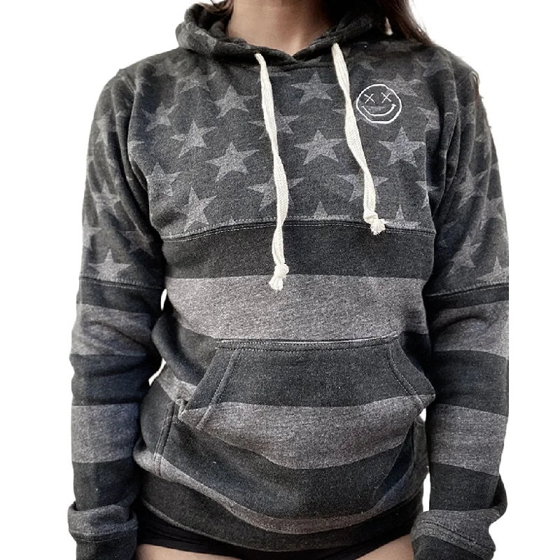 Salty Savage Unisex “OG Smile” Stars and Stripes Hoodie Hoodie with Monochrome Minimalist Simple Salty Savage Unisex “OG Smile” Stars and Stripes Hoodie Hoodie with Monochrome Minimalist Simple