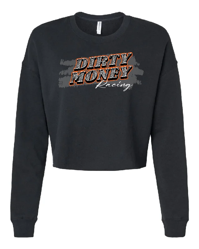 Crop Sweatshirt Hoodie with Reflective Safety Nightwear