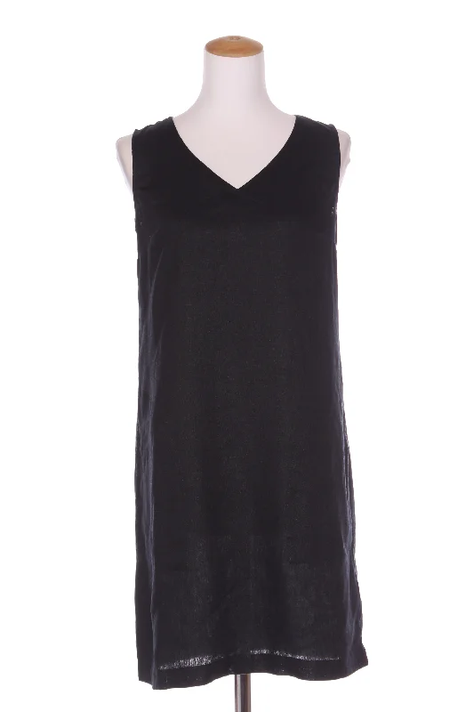 JACQUI.E - Linen shift dress! 6-8 Crew Neckline Casual