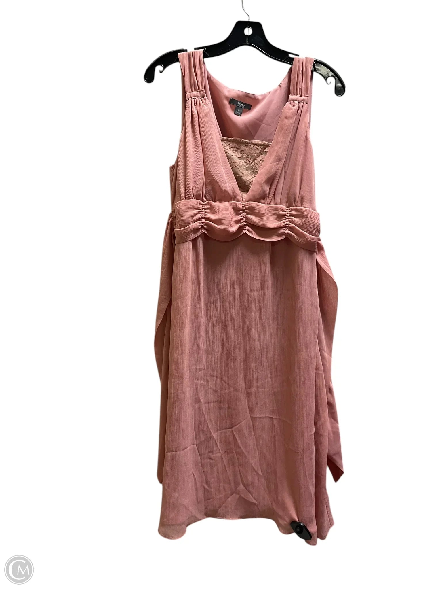 Dress Party Midi By Apt 9 In Pink, Size: M Boat Neckline Classic