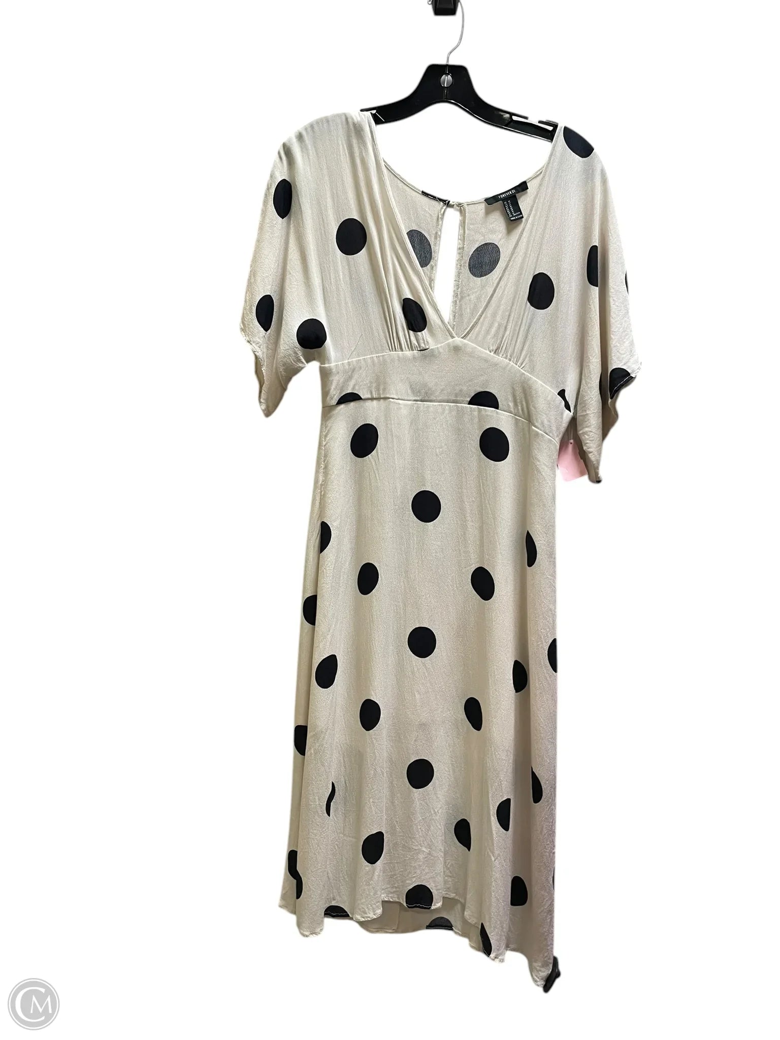 Dress Casual Maxi By Forever 21 In Polkadot Pattern, Size: M A-Line Day Work