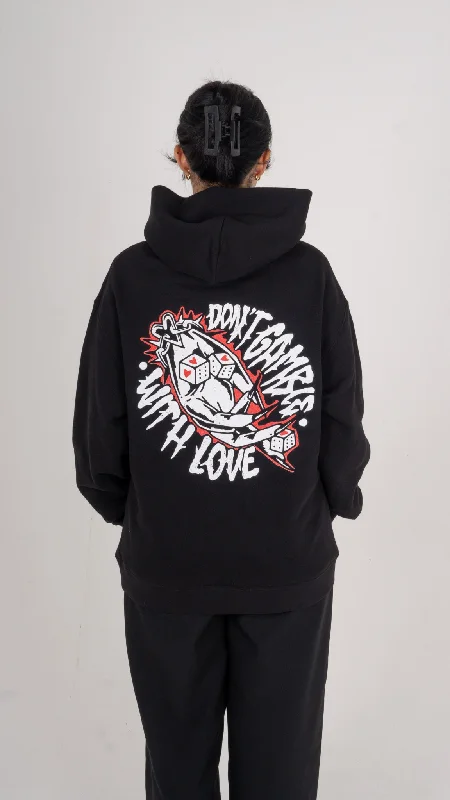 Don't Gamble With Love Hoodie Hoodie with Embroidery Detailed Premium