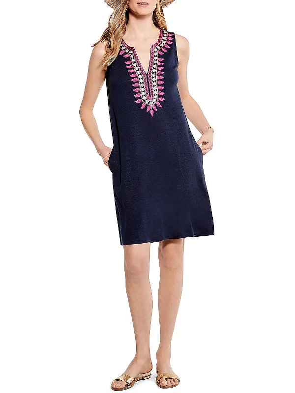 Womens Casual Short Shift Dress Tunics Handmade artisanal