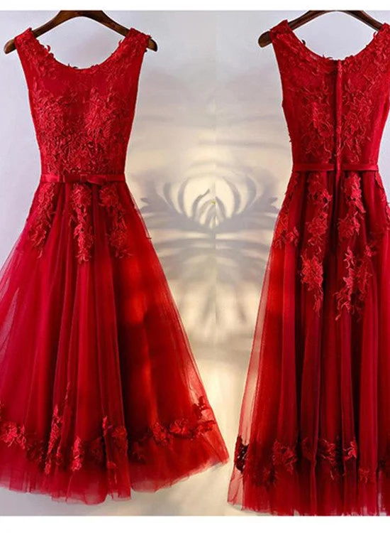 Red Short Party Dresses, Red Homecoming Dresses, Lovely Party Dress Tunics Satin smooth Red Short Party Dresses, Red Homecoming Dresses, Lovely Party Dress Tunics Satin smooth
