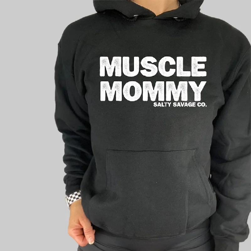 Salty Savage Unisex "MUSCLE MOMMY" Classic Hoodie Hoodie with Reflective Safety Nightwear Salty Savage Unisex "MUSCLE MOMMY" Classic Hoodie Hoodie with Reflective Safety Nightwear