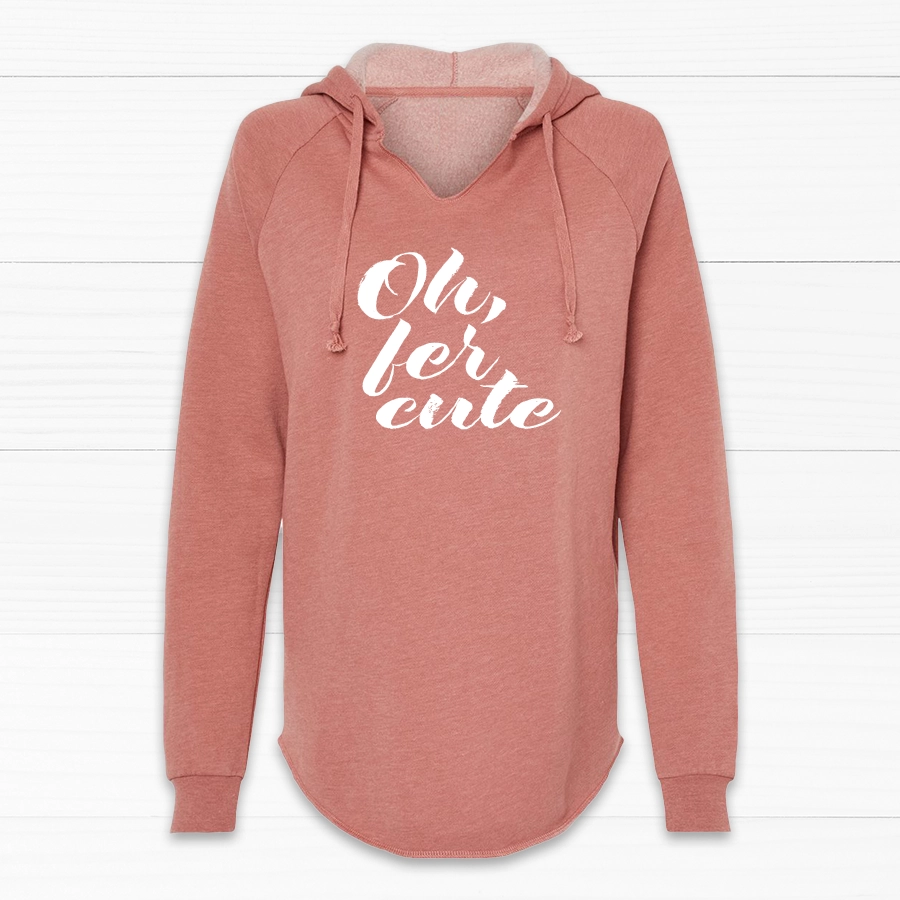 Oh, Fer Cute Women's V-Neck Hoodie Hoodie with Hem Elastic Stretchable Comfortable