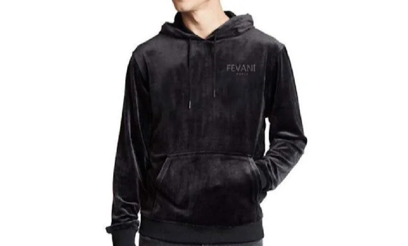 Fevani Velvet Hoodie Hoodie Crop Top Short Trendy
