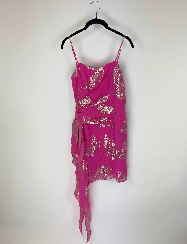 Pink Metallic Dress - Size 4 Tunics Modern contemporary