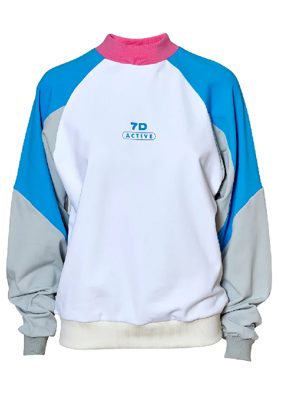 Cannoli Cream Coe Mockneck Sweatshirt Hoodie with Mock Neck Collared Structured
