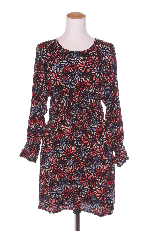 COMPANIA FANTASTICA - Daisy print dress! 12-14 Pencil Office Professional